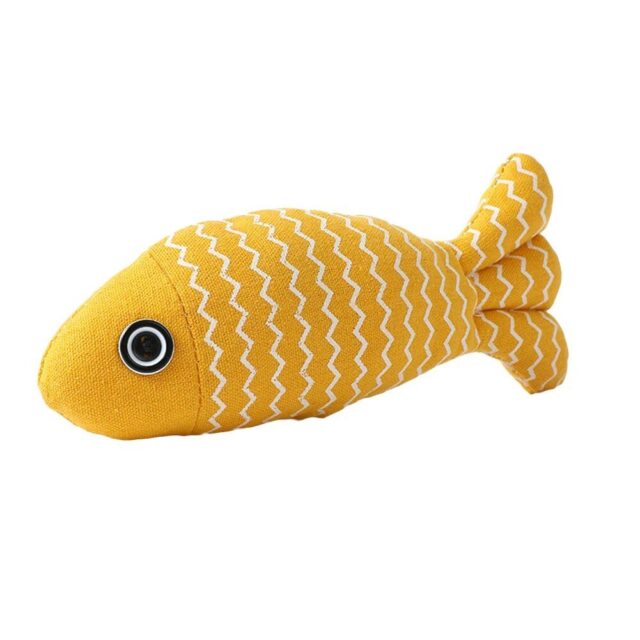 Interactive Fish Catnip Plush Toy